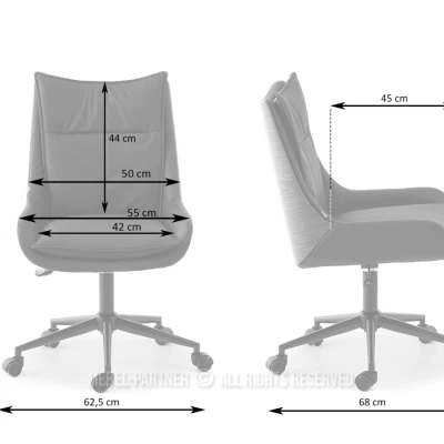 Otočná židle MAGALY - krémová / ořech / chrom
