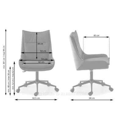 Otočná židle MAGALY - krémová / ořech / chrom