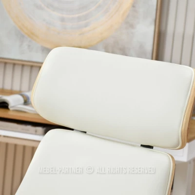 Kancelářská židle BLANDINA - krémová / dub / chrom