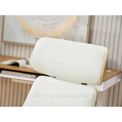 Kancelářská židle BLANDINA - krémová / dub / chrom