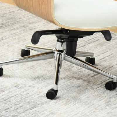 Kancelářská židle BLANDINA - krémová / dub / chrom