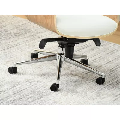 Kancelářská židle BLANDINA - krémová / dub / chrom