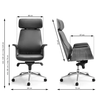 Kancelářská židle BLANDINA - krémová / dub / chrom