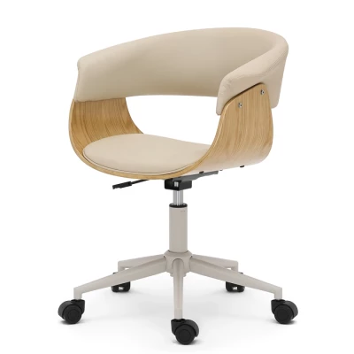 Otočná židle DARLYN - béžová / dub
