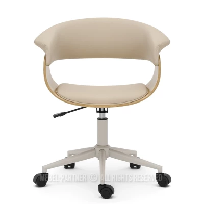 Otočná židle DARLYN - béžová / dub