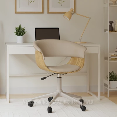 Otočná židle DARLYN - béžová / dub