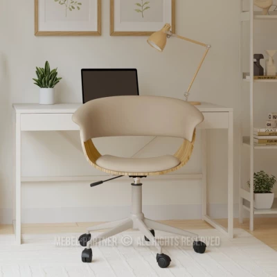 Otočná židle DARLYN - béžová / dub