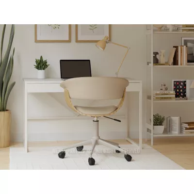 Otočná židle DARLYN - béžová / dub