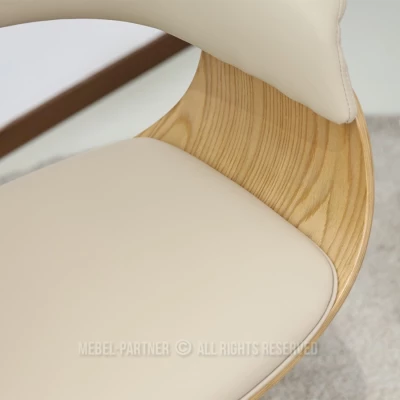 Otočná židle DARLYN - béžová / dub