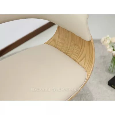 Otočná židle DARLYN - béžová / dub