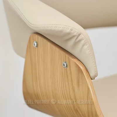 Otočná židle DARLYN - béžová / dub