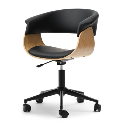 Otočná židle DARLYN - černá / dub