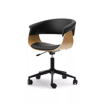 Otočná židle DARLYN - černá / dub