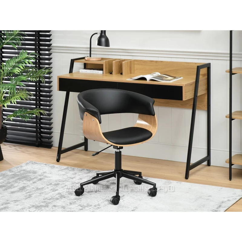 Otočná židle DARLYN - černá / dub