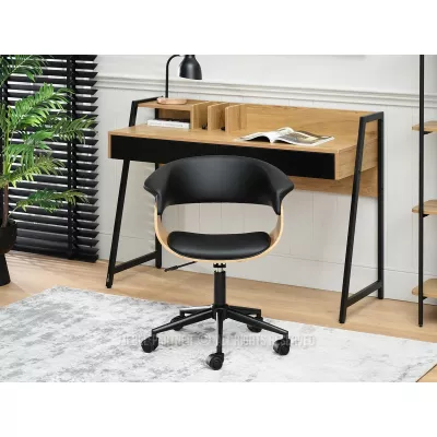 Otočná židle DARLYN - černá / dub