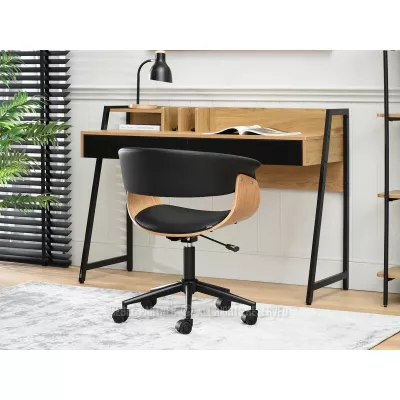 Otočná židle DARLYN - černá / dub