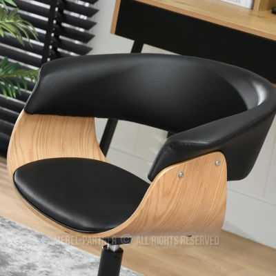 Otočná židle DARLYN - černá / dub