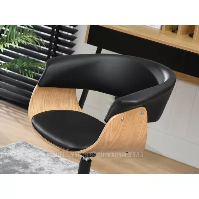 Otočná židle DARLYN - černá / dub