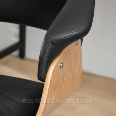 Otočná židle DARLYN - černá / dub