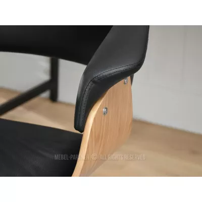 Otočná židle DARLYN - černá / dub