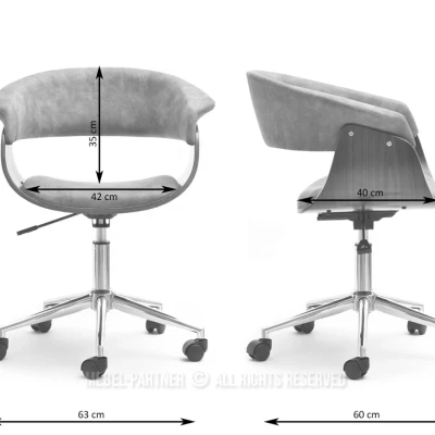 Otočná židle DARLYN - černá / dub