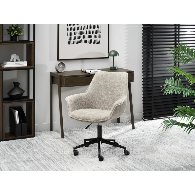 Otočná židle ARACELY - béžová / černá