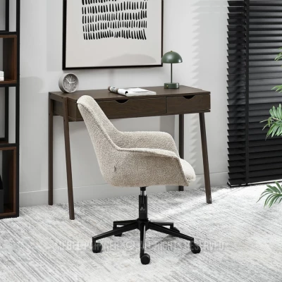 Otočná židle ARACELY - béžová / černá