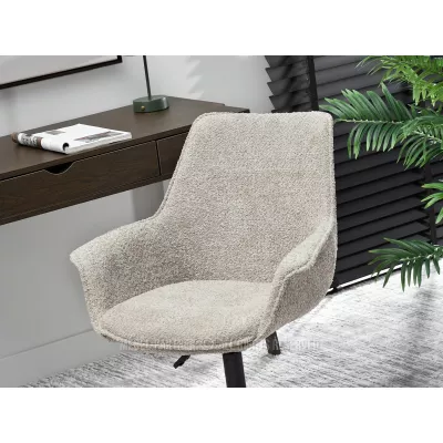 Otočná židle ARACELY - béžová / černá