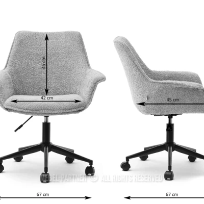 Otočná židle ARACELY - béžová / černá