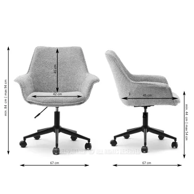 Otočná židle ARACELY - béžová / černá