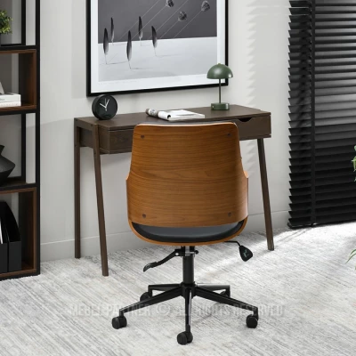 Otočná židle ALMANA - černá / ořech