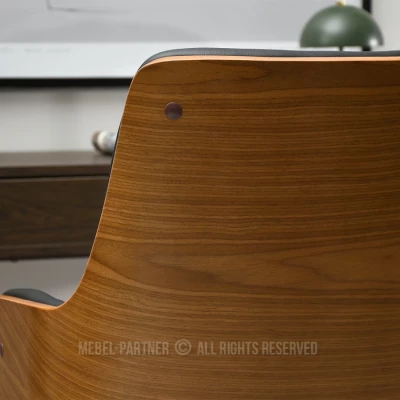 Otočná židle ALMANA - černá / ořech