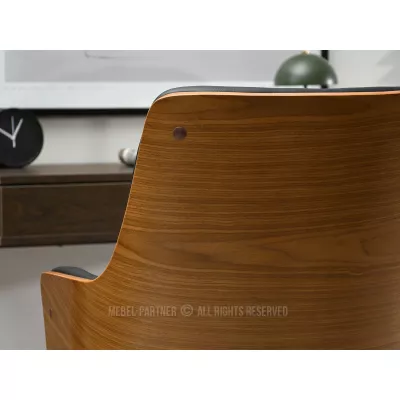 Otočná židle ALMANA - černá / ořech