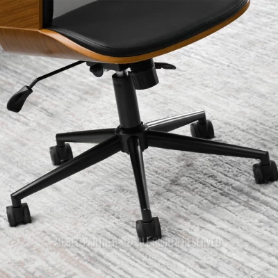 Otočná židle ALMANA - černá / ořech