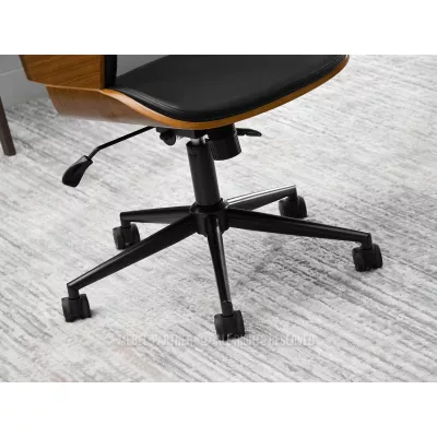 Otočná židle ALMANA - černá / ořech