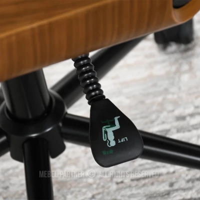 Otočná židle ALMANA - černá / ořech