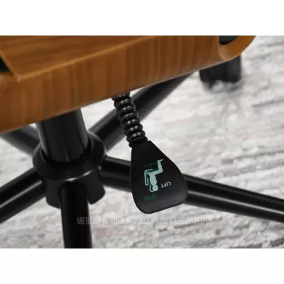 Otočná židle ALMANA - černá / ořech