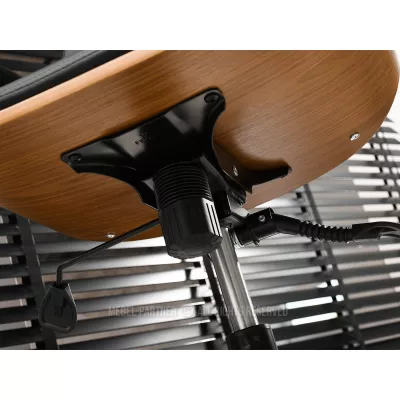 Otočná židle ALMANA - černá / ořech