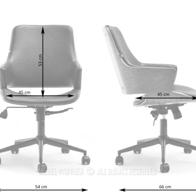 Otočná židle ALMANA - černá / ořech