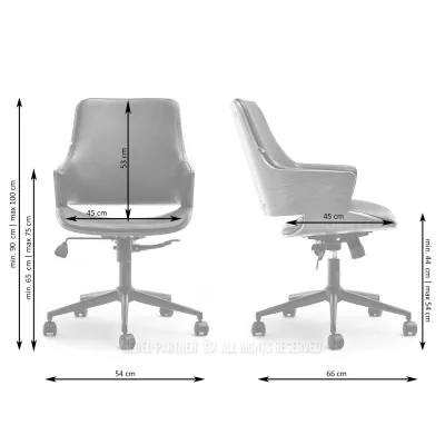 Otočná židle ALMANA - černá / ořech