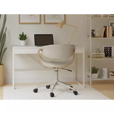 Designová otočná židle ENIGER - béžová / dub