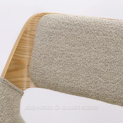 Otočná barová židle ZULFA - dub / béžová