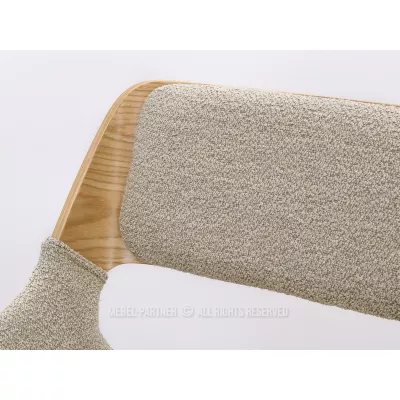 Otočná barová židle ZULFA - dub / béžová