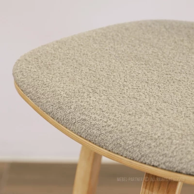 Otočná barová židle IBELINA - dub / béžová