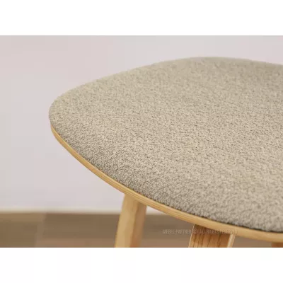 Otočná barová židle IBELINA - dub / béžová