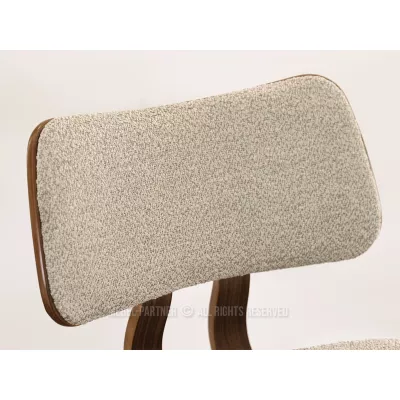 Otočná barová židle IBELINA - ořech / béžová