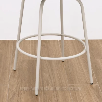 Elegantní barová židle SIDRA - tmavě béžová / dub