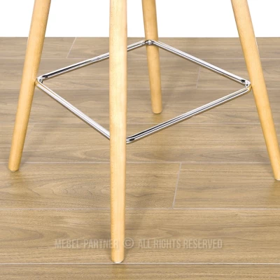 Designová barová židle RAWAN - dub / krémová