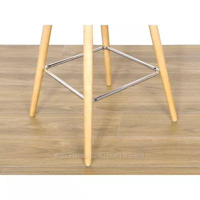 Designová barová židle RAWAN - dub / krémová