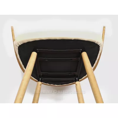Designová barová židle RAWAN - dub / krémová